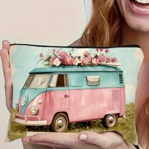 Floral  Van Cosmetic Bag